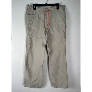 The North Face Horizon II convertible hiking pants khaki beige nylon UPF30 sz wo